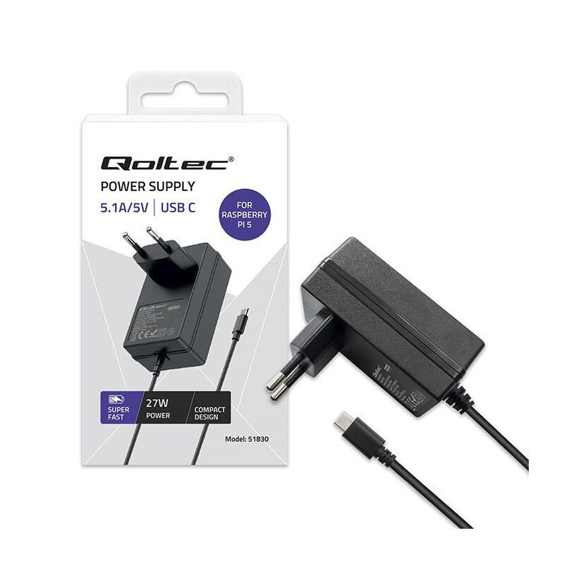 ladowarka-super-fast-pd-para-raspberry-pi-5-usb-c-27w-5-12v-18-5a-negro