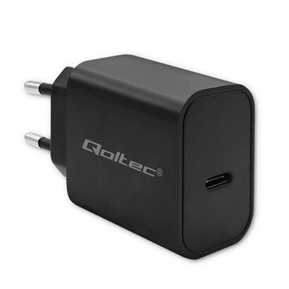 qoltec-52376-super-quick-pd-charger-usb-c-20w-5-12v-167-3a-black