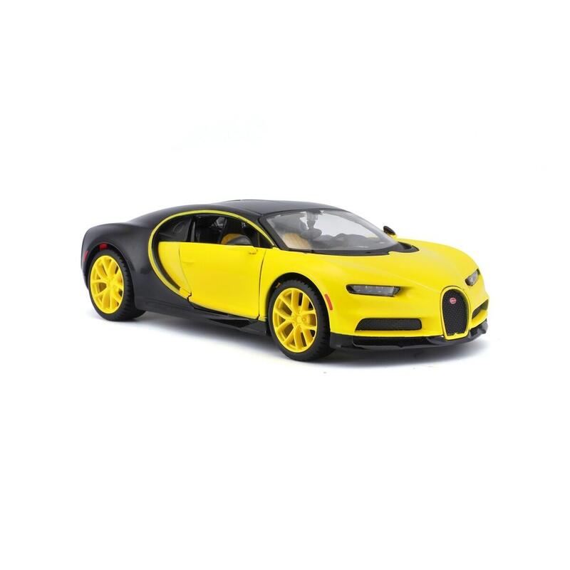 maisto-bugatti-chiron-yellow-and-negro-124