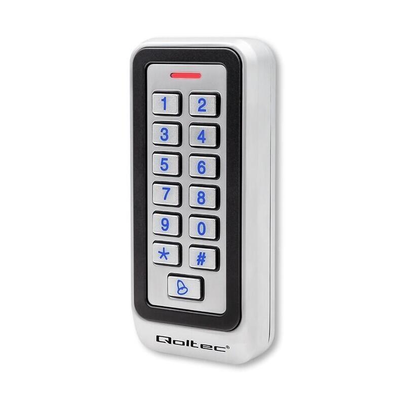 qoltec-52442-code-lock-rhea-with-rfid-reader-code-card-key-fob-doorbell-ip68-em