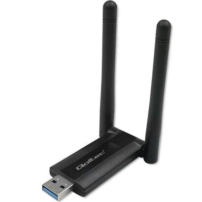 qoltec-56987-high-speed-dual-wifi-adapter-2-x-2dbi-standard-ac-usb-30-1200mbps