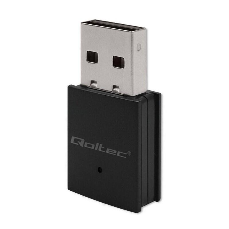 qoltec-56989-wireless-ultra-high-speed-mini-adapter-wifi-standard-ac-bt-40-usb-600mbps