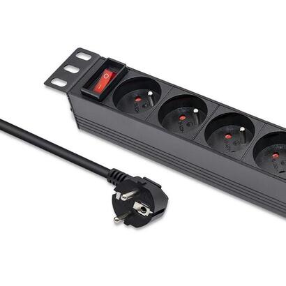 regleta-qoltec-54602-power-strip-for-rack-10in-1u-16a-pdu-4xfrench-18m