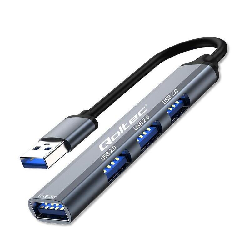 qoltec-53793-hub-adapter-usb-30-4in1-usb-30-3x-usb-20
