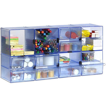 archivo-2000-organizador-archicubo-2-cajones-190x150x150-mm-azul-transparente