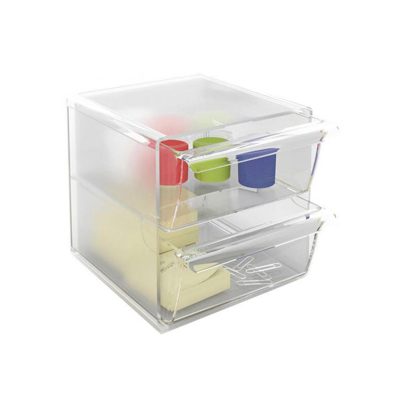 archivo-2000-organizador-archicubo-2-cajones-190x150x150-mm-cristal-transparente