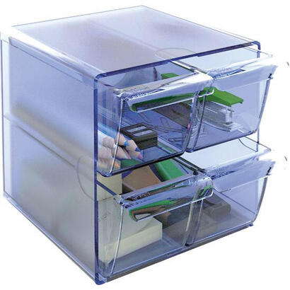 archivo-2000-organizador-archicubo-4-cajones-190x150x150-mm-azul-transparente