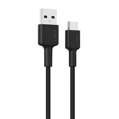 aukey-cb-cd30-cable-usb-c-type-c-power-delivery-pd-3a-09m-nylon-negro