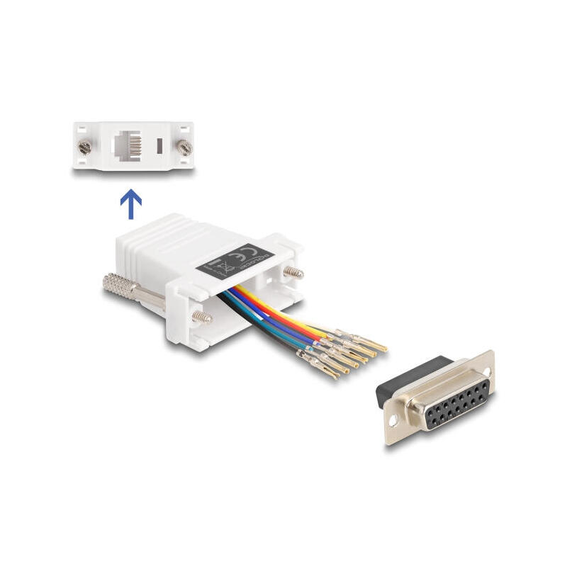 delock-67088-d-sub-hembra-de-15-pines-a-rj12-hembra-kit-de-montaje-blanco