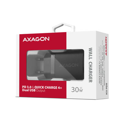 axagon-acu-pq30-ladegerat-qc30-40afcfcpppsapple-pd-usb-c-30w-negro