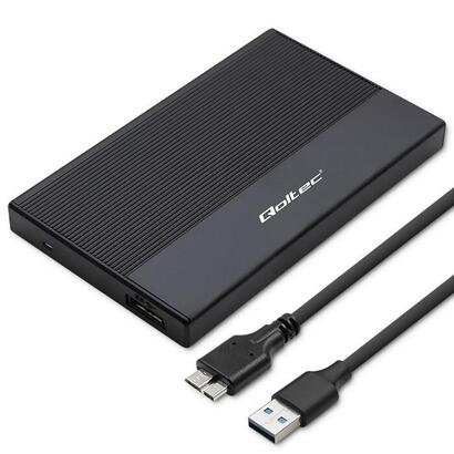 qoltec-52277-carcasa-para-ssd-hdd-25-sata-usb-30-super-speed-5gb-s-2tb-negro