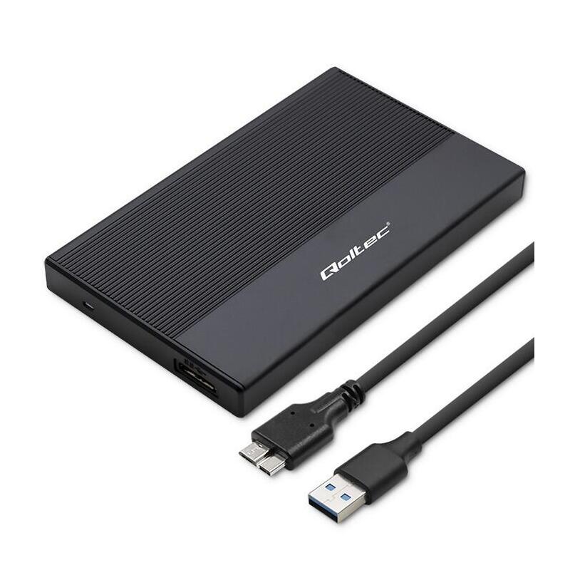 qoltec-52277-carcasa-para-ssd-hdd-25-sata-usb-30-super-speed-5gb-s-2tb-negro