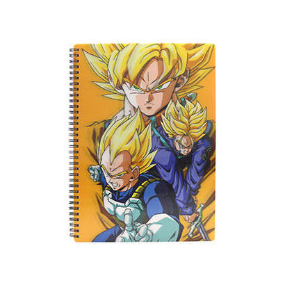 libreta-efecto-3d-30x21cm-saiyans-dragon-ball-z