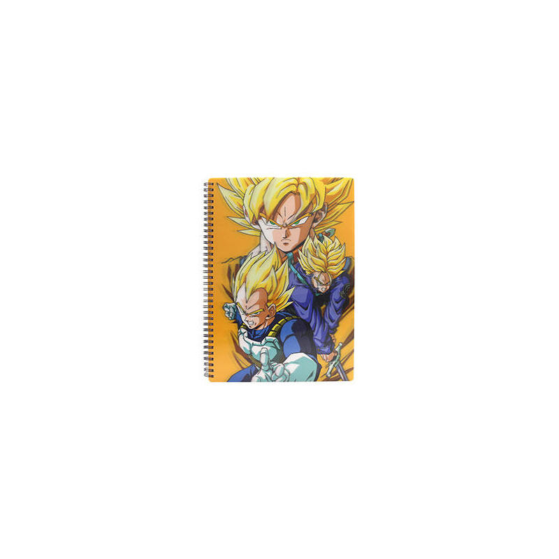 libreta-efecto-3d-30x21cm-saiyans-dragon-ball-z