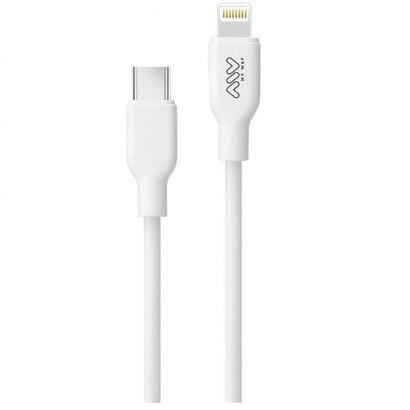 cable-usb-20-tipo-c-lightning-myway-mwusc0023-usb-tipo-c-macho-lightning-macho-1m-blanco