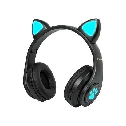sluchawki-bezprzewodowe-bluetooth-50-led-dla-dzieci-czarne-uszy