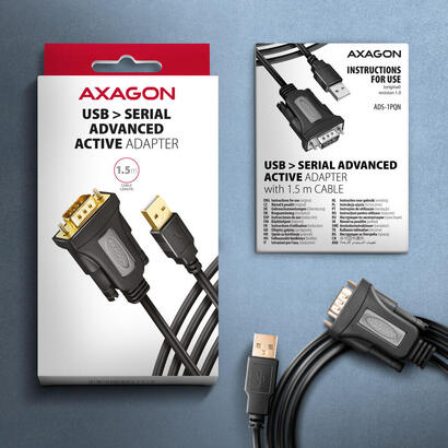 axagon-ads-1pqn-adaptadorcable-rs-232-com-port-auf-usb-20-ft232rl-chip