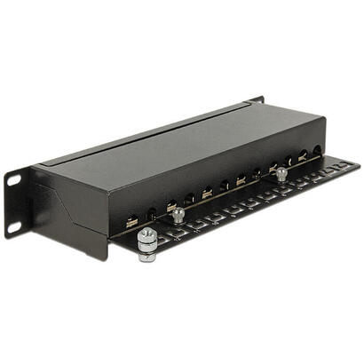 delock-10-patchpanel-12-port-cat6a-negro