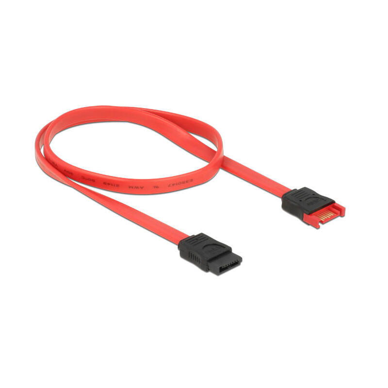 delock-cable-sata-6-gbs-verlangerung-50-cm-rojo