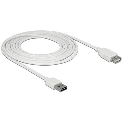 delock-verlangerungscable-easy-usb-20-typ-a-stecker-usb-20-typ-a-buchse-weiss-3-m