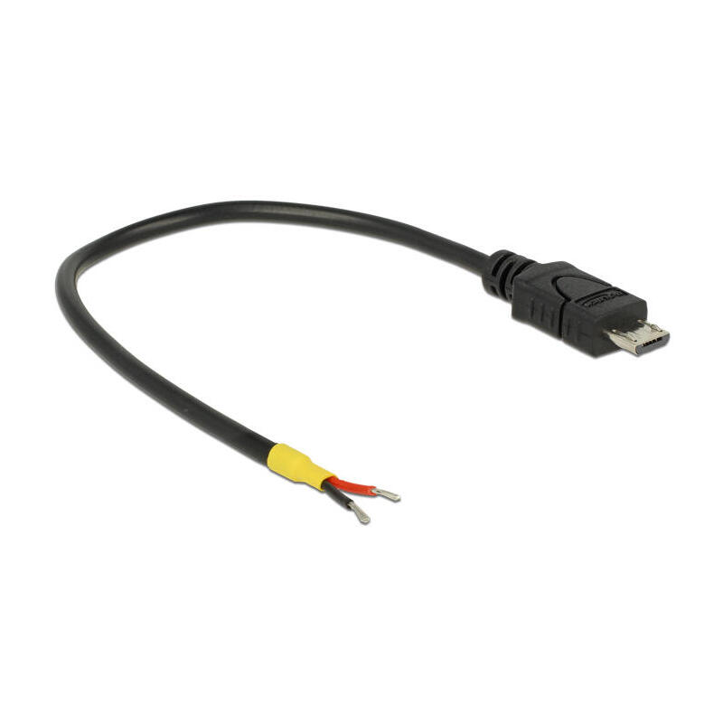 delock-cable-usb-20-micro-b-stecker-2-x-offene-cableenden-strom-15-cm-raspberry-pi