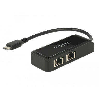 delock-usb-c-2x-gigabit-lan-st-bu-adapter-schwarz