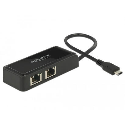 delock-usb-c-2x-gigabit-lan-st-bu-adapter-schwarz