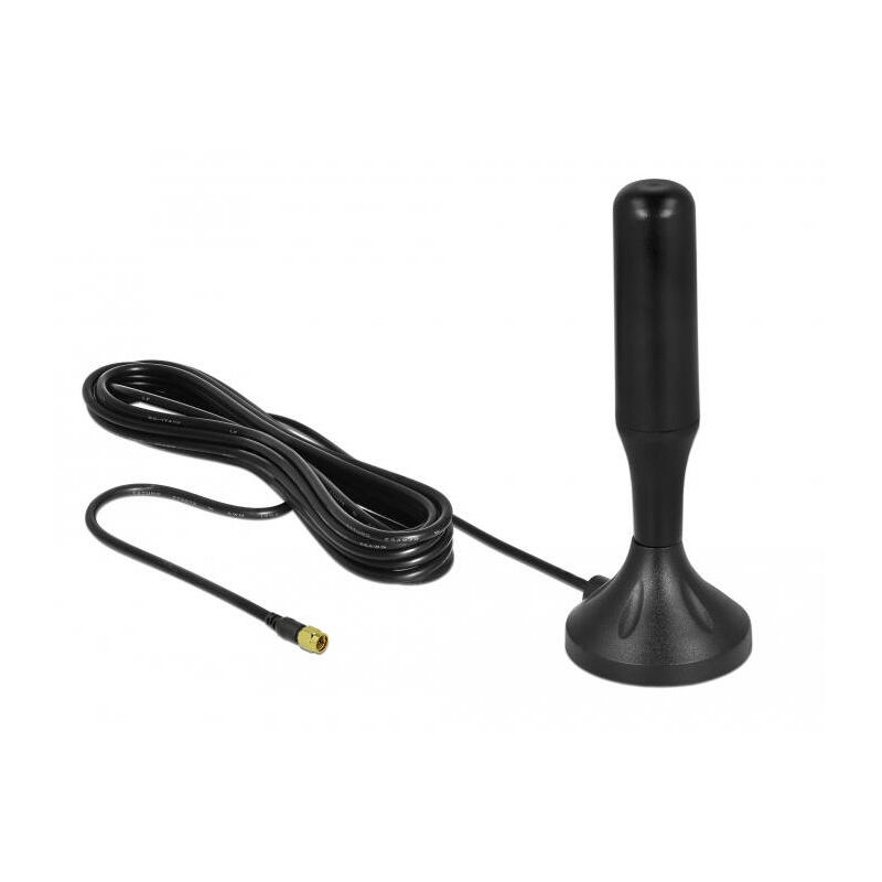 delock-lte-antenne-sma-stecker-3-5-dbi-124-cm-starr-omnidirektional-mit-magnetischem-standfuss-und-anschlusscable-rg-174-a-u-3-m