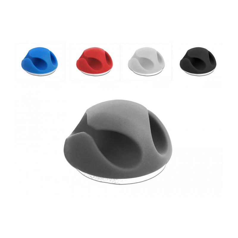 delock-cablehalter-mini-set-mit-2-durchfuhrungen-10-stuck-farbig-sortiert