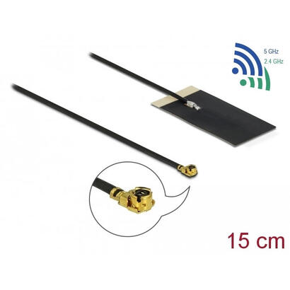 delock-wlan-80211-ac-ax-a-h-b-g-n-antenne-mhf-i-stecker-27-30-dbi-113-15-cm-fpc-intern-klebemontage