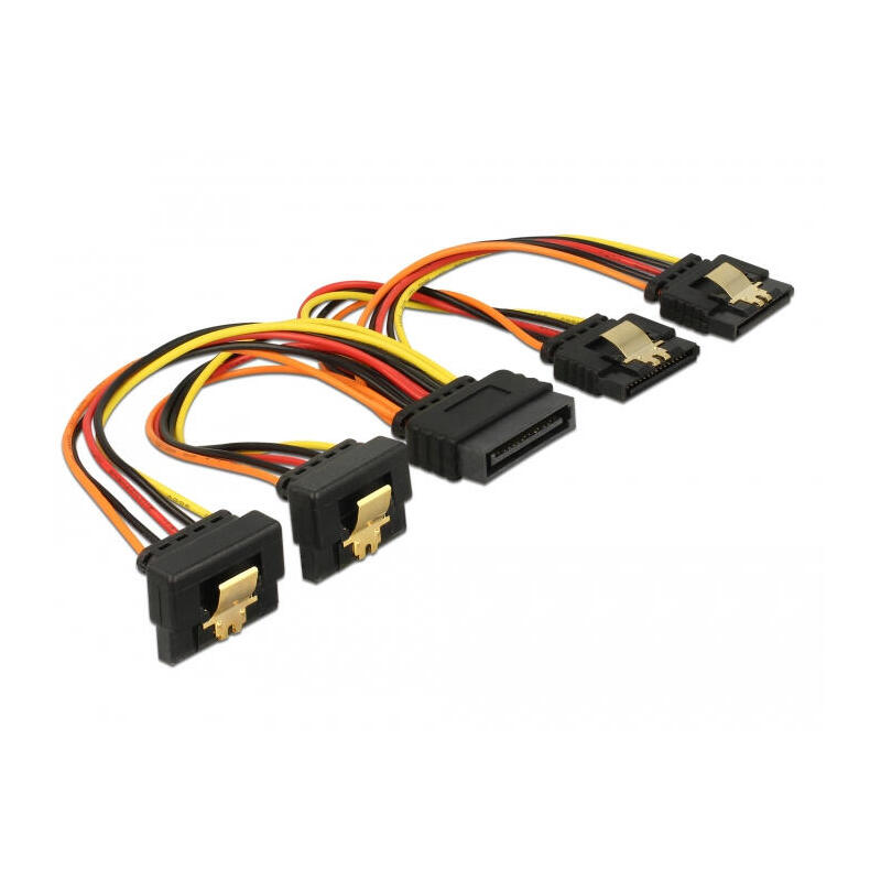 delock-cable-sata-15-pin-strom-stecker-mit-einrastfunktion-sata-15-pin-strom-buchse-2-x-gerade-2-x-unten-15-cm