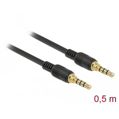 delock-klinkencable-35mm-4pin-m-m-05m-negro
