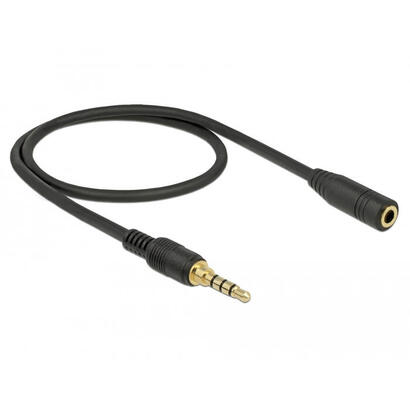 delock-klinkenverlangerungscable-35-mm-4-pin-stecker-zu-buchse-05-m-schwarz