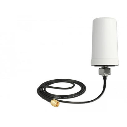 delock-wlan-80211-ac-a-h-b-g-n-antenne-sma-stecker-14-30-dbi-omnidirektional-mit-anschlusscable-ula100-1-m-weiss-outdoor