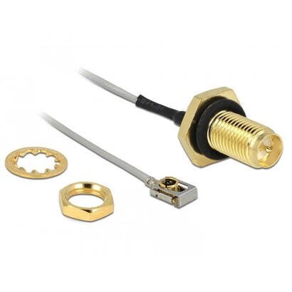 delock-antennencable-rp-sma-buchse-zum-einbau-zu-mhf-i-lk-stecker-113-20-cm-gewindelnge-10-mm-spritzwassergeschtzt