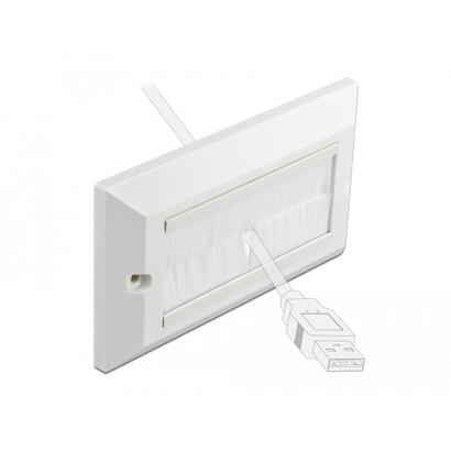 delock-cablemanagement-abdeckblende-146-x-86-mm-mit-weissen-burstenstreifen