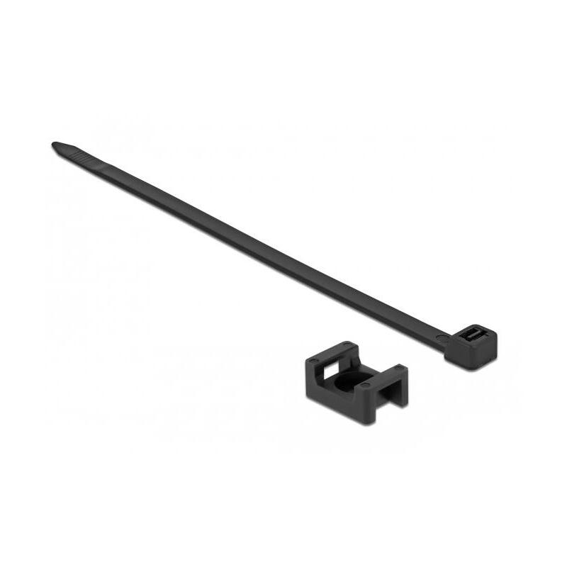 delock-schraubhalter-23-x-16-mm-mit-cablebinder-l-150-x-b-72-mm-schwarz