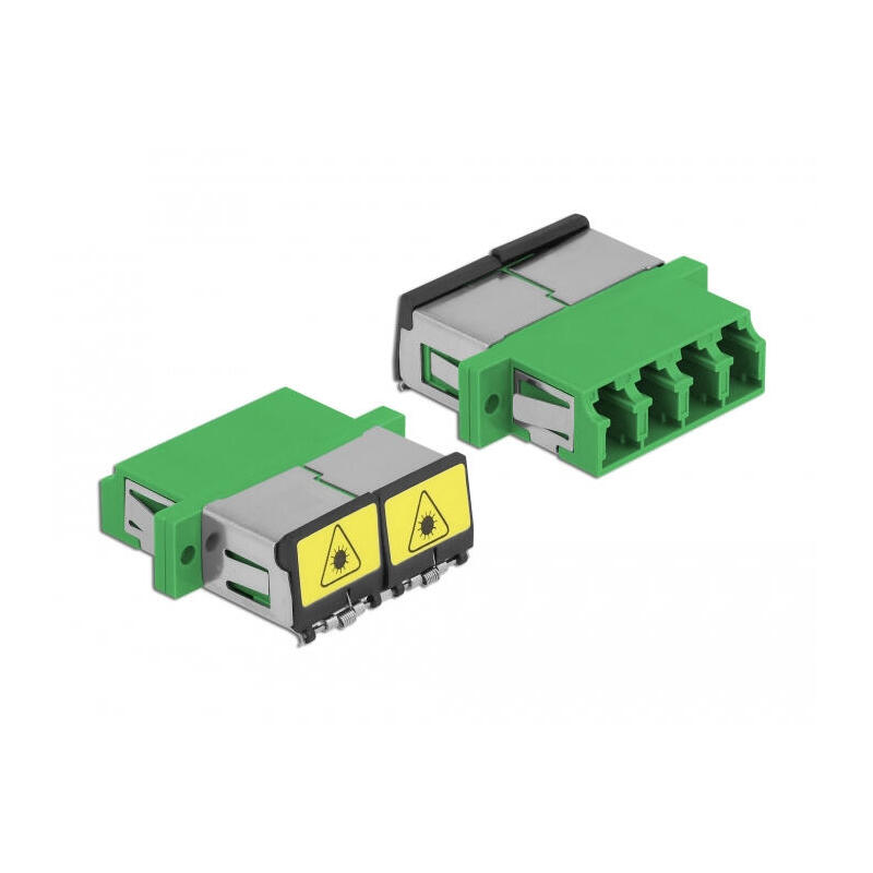 lwl-kupplung-mit-laserschutzklappe-lc-quad-buchse-zu-lc-quad-buchse-singlemode-grun