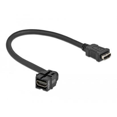 delock-keystone-modulohdmi-hembra-250-hdmi-hembra-con-cable-negro