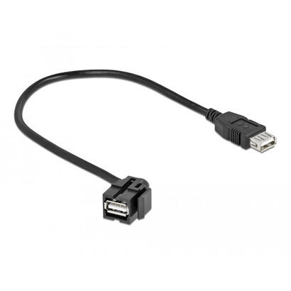 delock-keystone-modul-usb-20-a-buchse-110-usb-20-a-buchse-mit-cable-schwarz