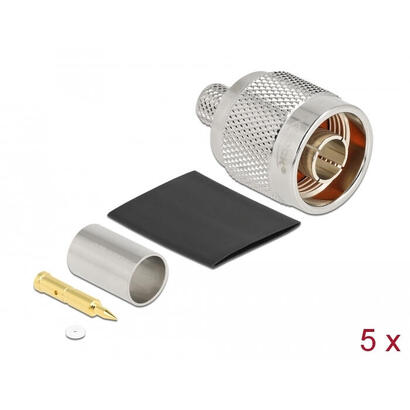 delock-n-stecker-zum-crimpen-lmr-300-mit-passendem-schrumpfschlauch