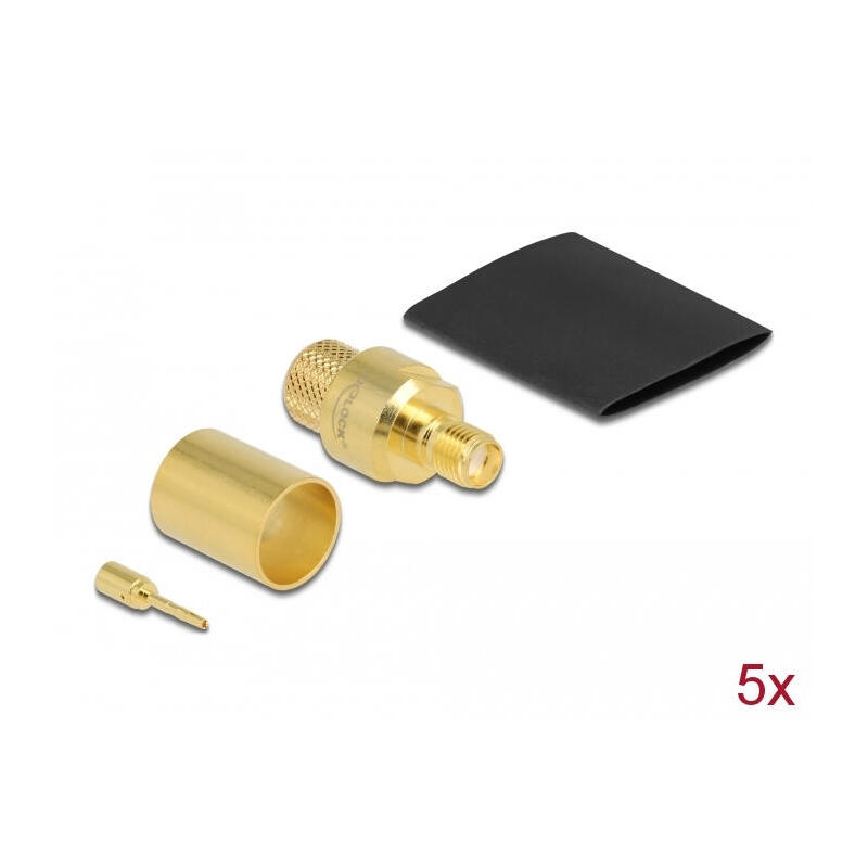 sma-buchse-zum-crimpen-lmr400-mit-passendem-schrumpfschlauch-5-stuck