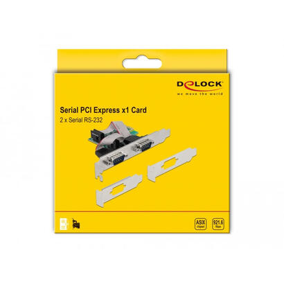 delock-pci-express-tarjeta-a-2-x-seriell-rs-232
