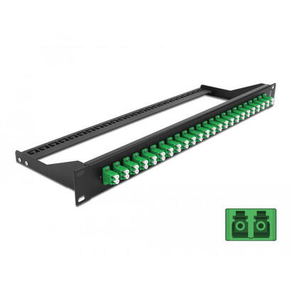 delock-19-lwl-patchpanel-24-port-lc-duplex-verde