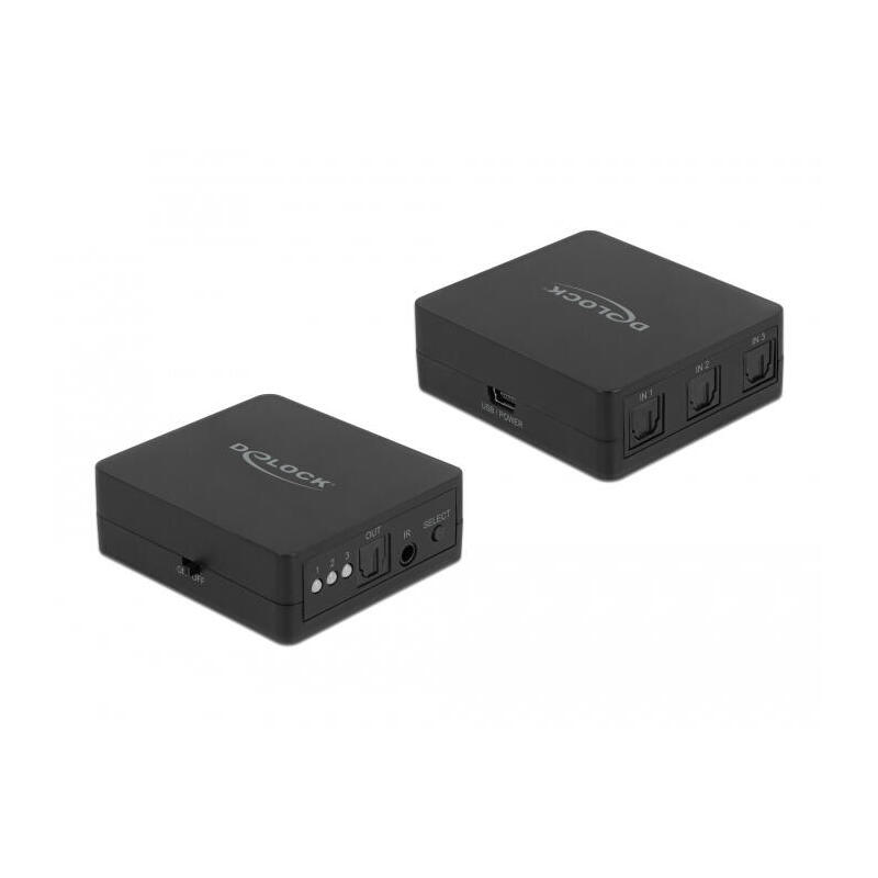 delock-spdif-toslink-switch-3-in-1-out-con-ir-fernbedienung