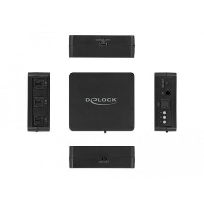 delock-spdif-toslink-switch-3-in-1-out-con-ir-fernbedienung