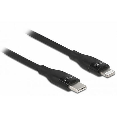 delock-daten-y-cable-de-carga-usb-tipo-c-a-lightning-negro-05-m-mfi