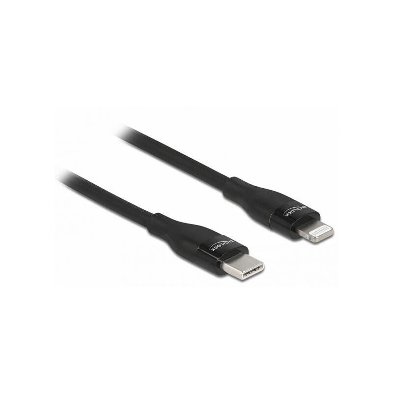 delock-daten-y-cable-de-carga-usb-tipo-c-a-lightning-negro-05-m-mfi