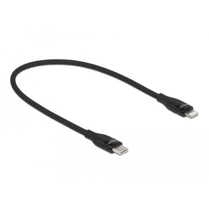 delock-daten-y-cable-de-carga-usb-tipo-c-a-lightning-negro-05-m-mfi
