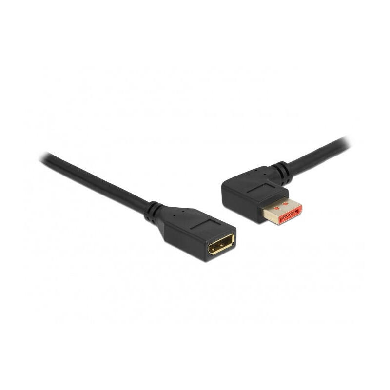 delock-displayport-verlangerungscable-stecker-90-links-gewinkelt-zu-buchse-8k-60-hz-1-m
